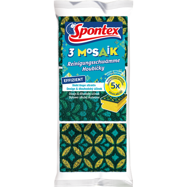 Spontex 3 Mosaik houbička na nádobí