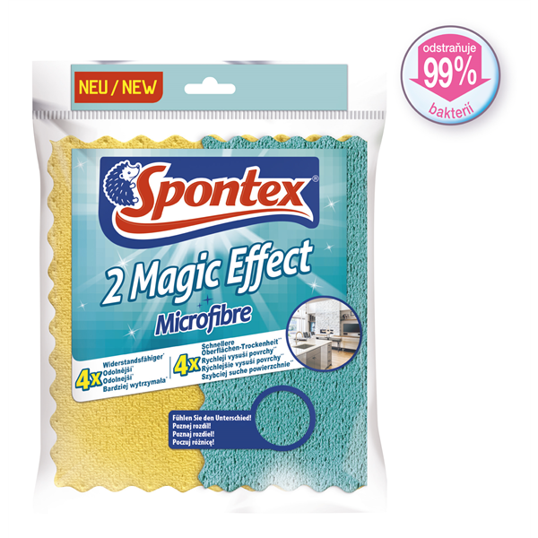 Lavettes en microfibre magic effect SPONTEX, X3 - Super U, Hyper U