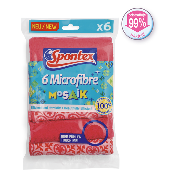 Spontex Mosaik utěrka z mikrovlákna 6 ks