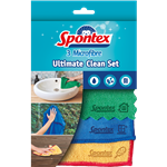 Spontex Ultimate Clean set utěrky z mikrovlákna 3 ks