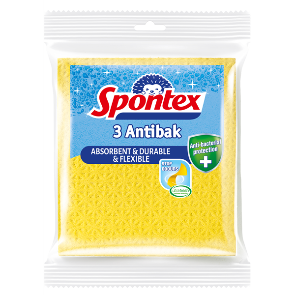 Spontex Antibak houbová utěrka 3ks