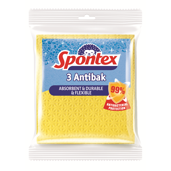 Spontex Antibak houbová utěrka 3ks