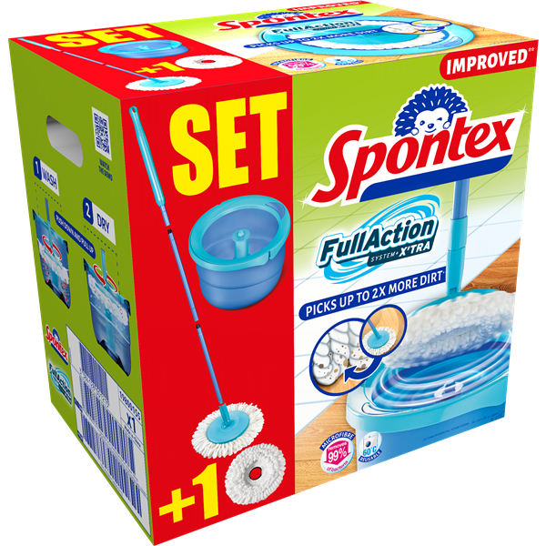  Spontex Full Action System+ Xtra mop s náhradou zdarma