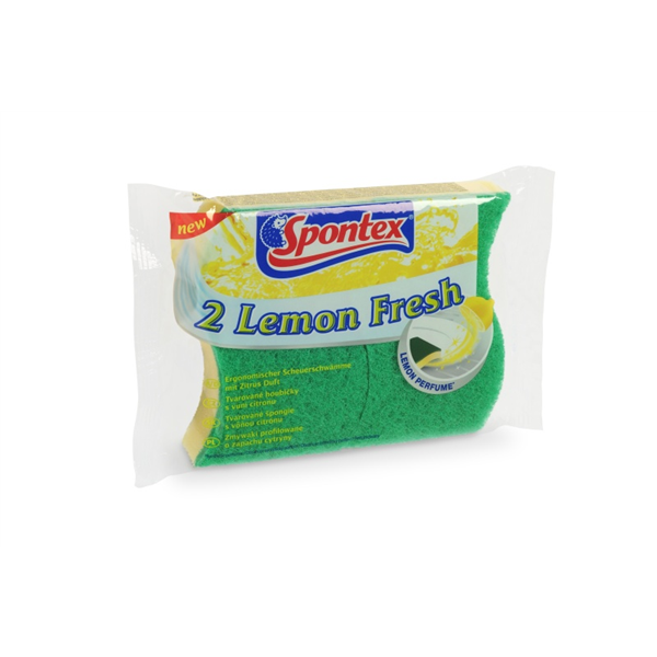 Spontex 2 Lemon Fresh houbička na nádobí