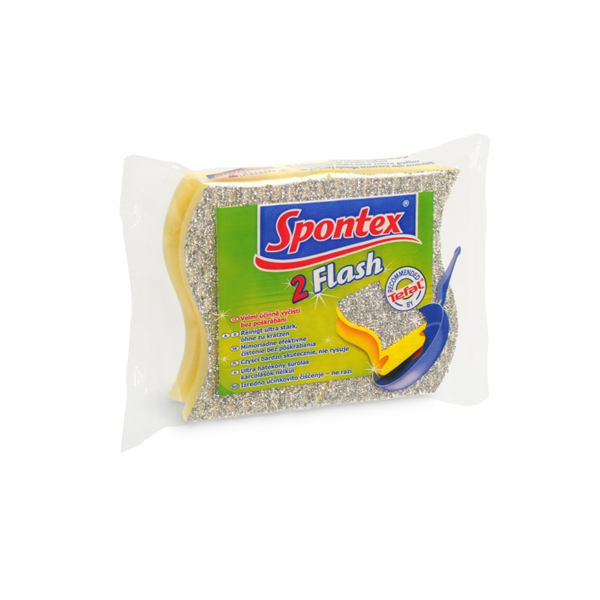 Spontex Flash houbička na teflon 2 ks