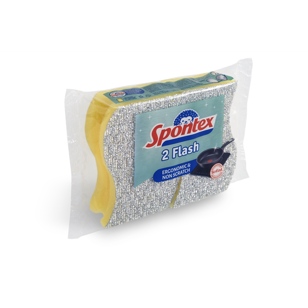 Spontex Flash houbička na teflon 2 ks