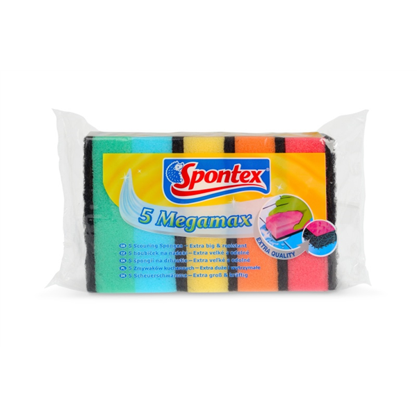 Spontex Megamax houbičky na nádobí 5 ks Doprodej